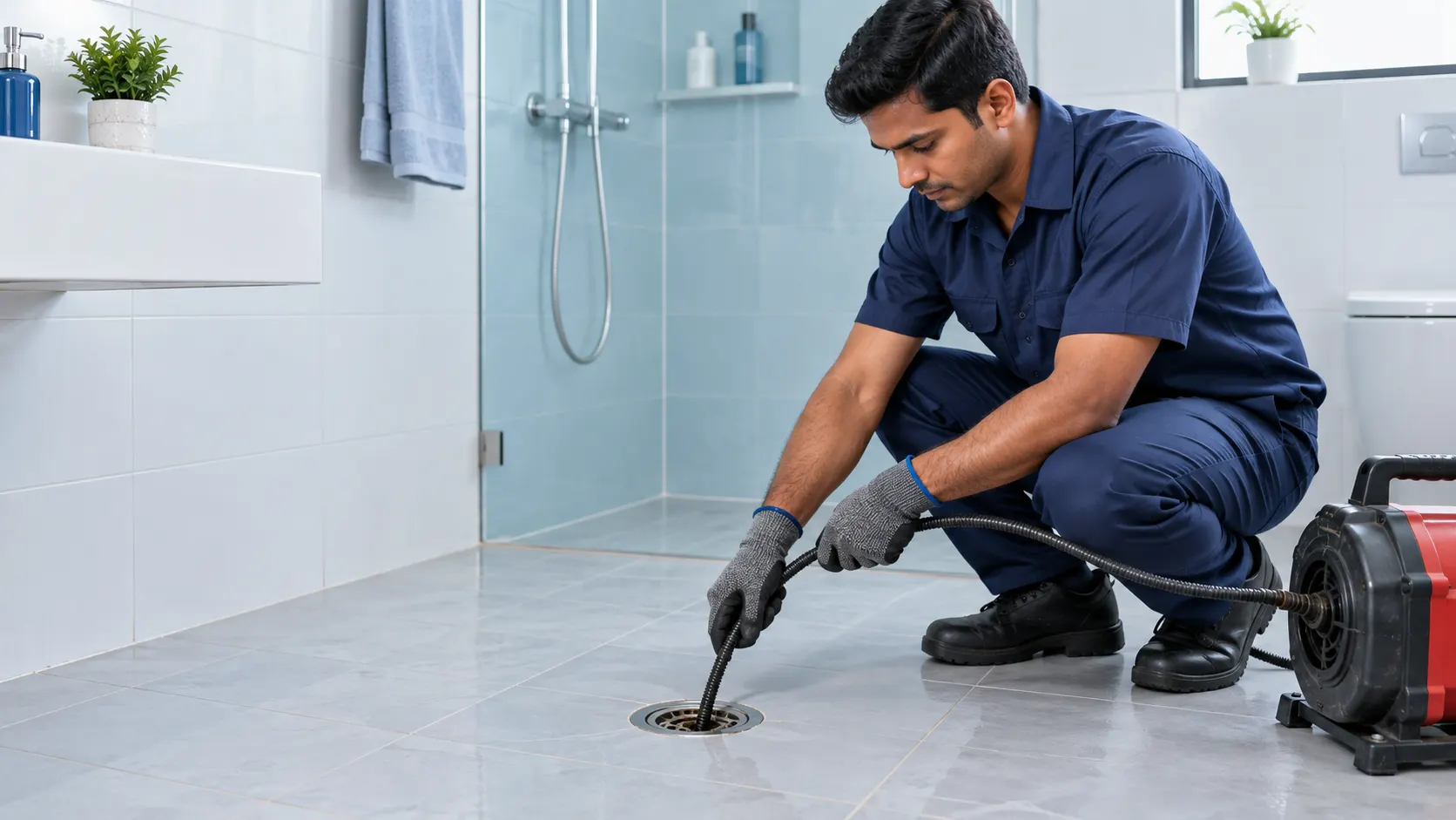 Drain cleaning tools and plumbing service